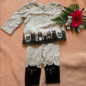 💐🌷Baby Gap kitty cat 2pc outfit